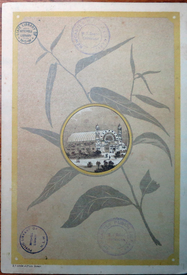 Back cover shows the Exhibition Building at Prince Alfred Park, with leaves in the background.
