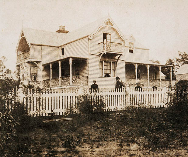 Photograph of Meroogal exterior, circa 1887.