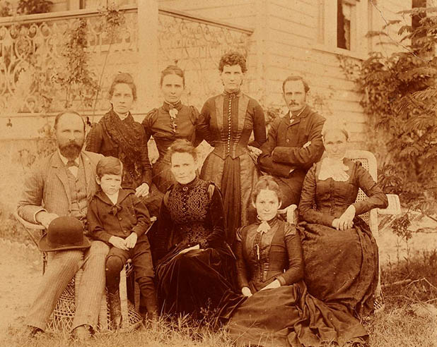 The Thorburn family at Meroogal, Nowra, in 1891.