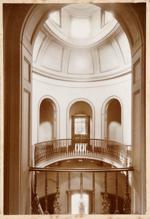 View across the saloon to the south bedroom arcade, dome and lantern at Elizabeth Bay House