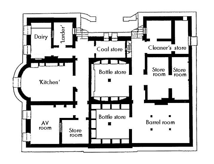 The plan of the cellars at Elizabeth Bay House.