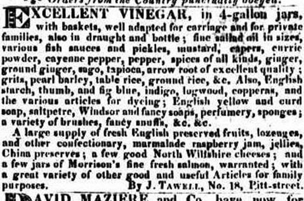 Advertisement from The Sydney Gazette and New South Wales Advertiser, 13 October 1825, p 4