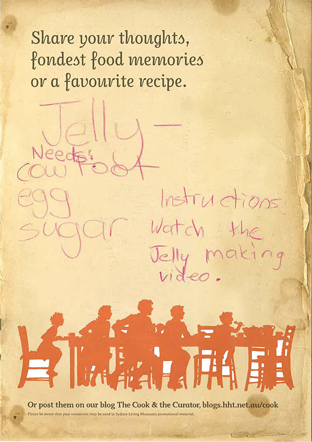 Jelly visitor comment from the Eat your history: a shared table exhibition