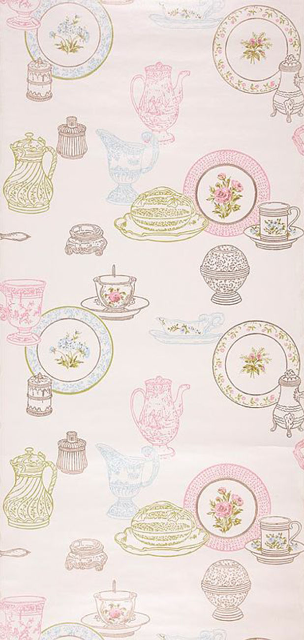 ‘Tea Time’ in a pink colourway, The Birge Company Inc, United States of America, c1961.