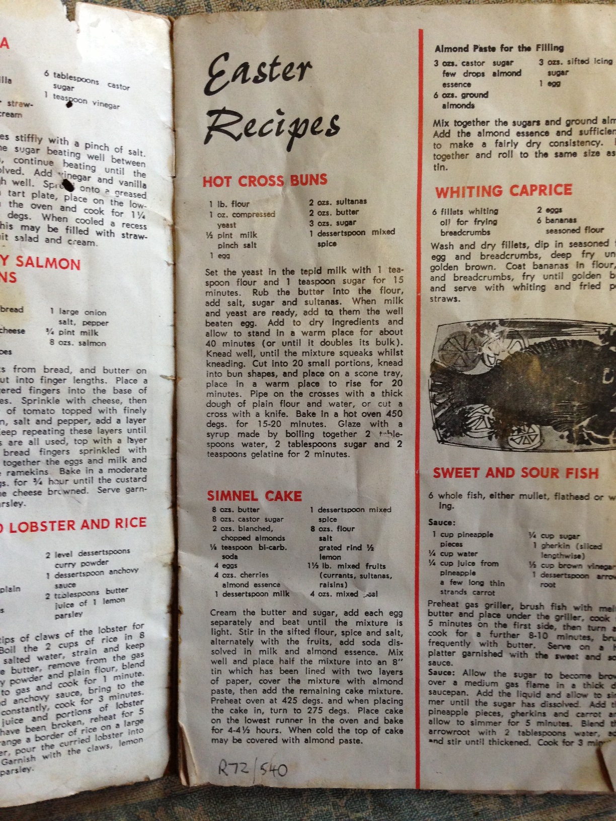 Easter recipes from the Chef gas cooker recipe booklet