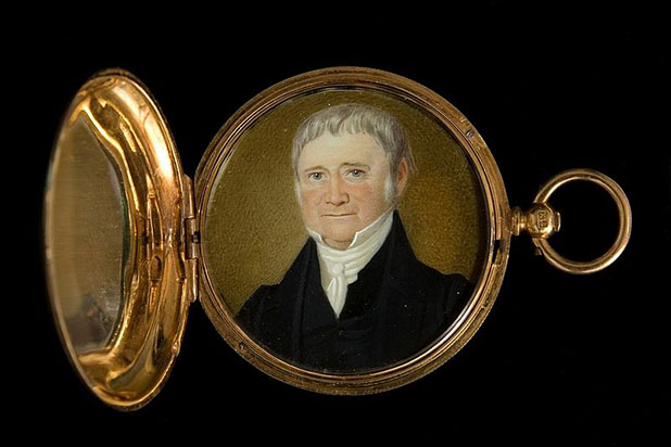 Portrait miniature of Richard Rouse, c1852.