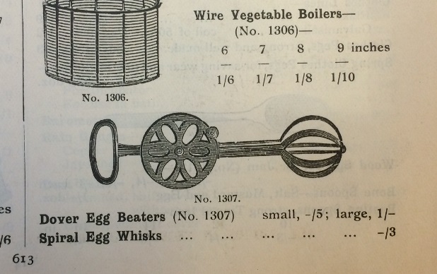 Dover egg beater Anthony Hordern catalogue July 1914