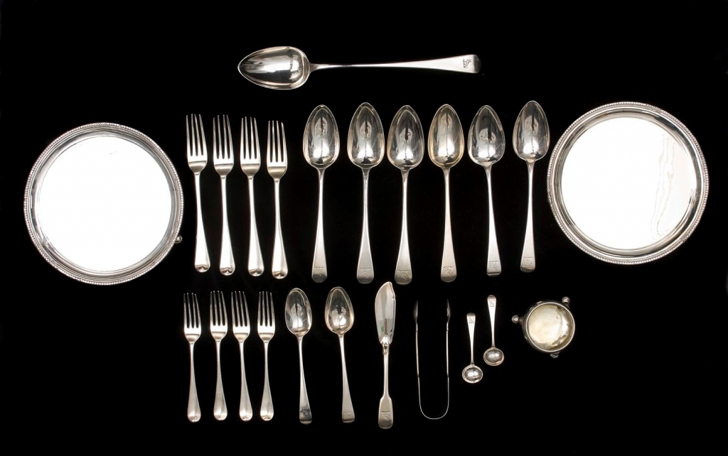 Cutlery provenanced to Governor Bourke by silversmith Matthew Boulton