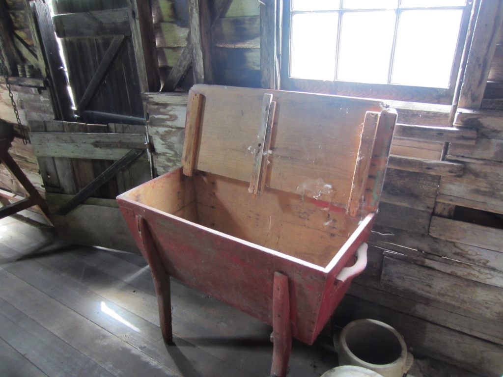 Single compartment dough box in the cook house at Brickenden, Tasmania. 