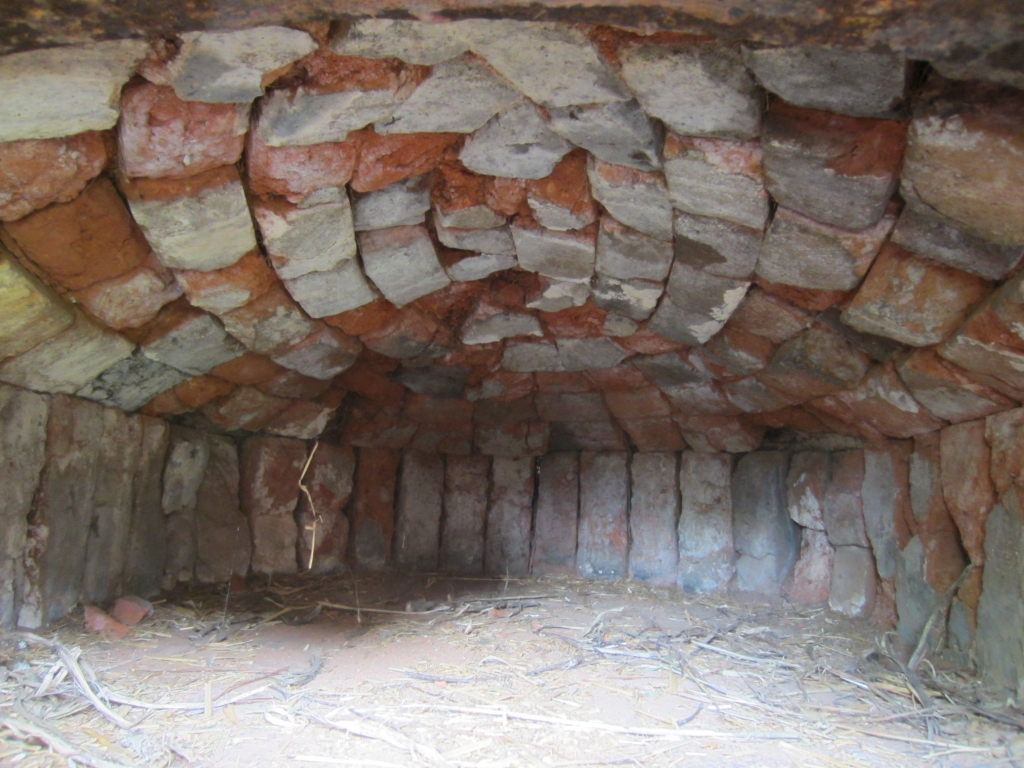 Interior of the bread oven at Brickenden