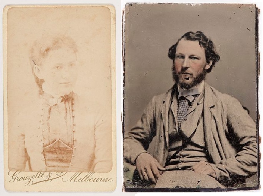Tottie Thorburn, 1886., and Kenneth Mckenzie, ca1860. June Wallace Papers, Caroline Simpson Library & Research Collection, and Meroogal collection Sydney Living Museums